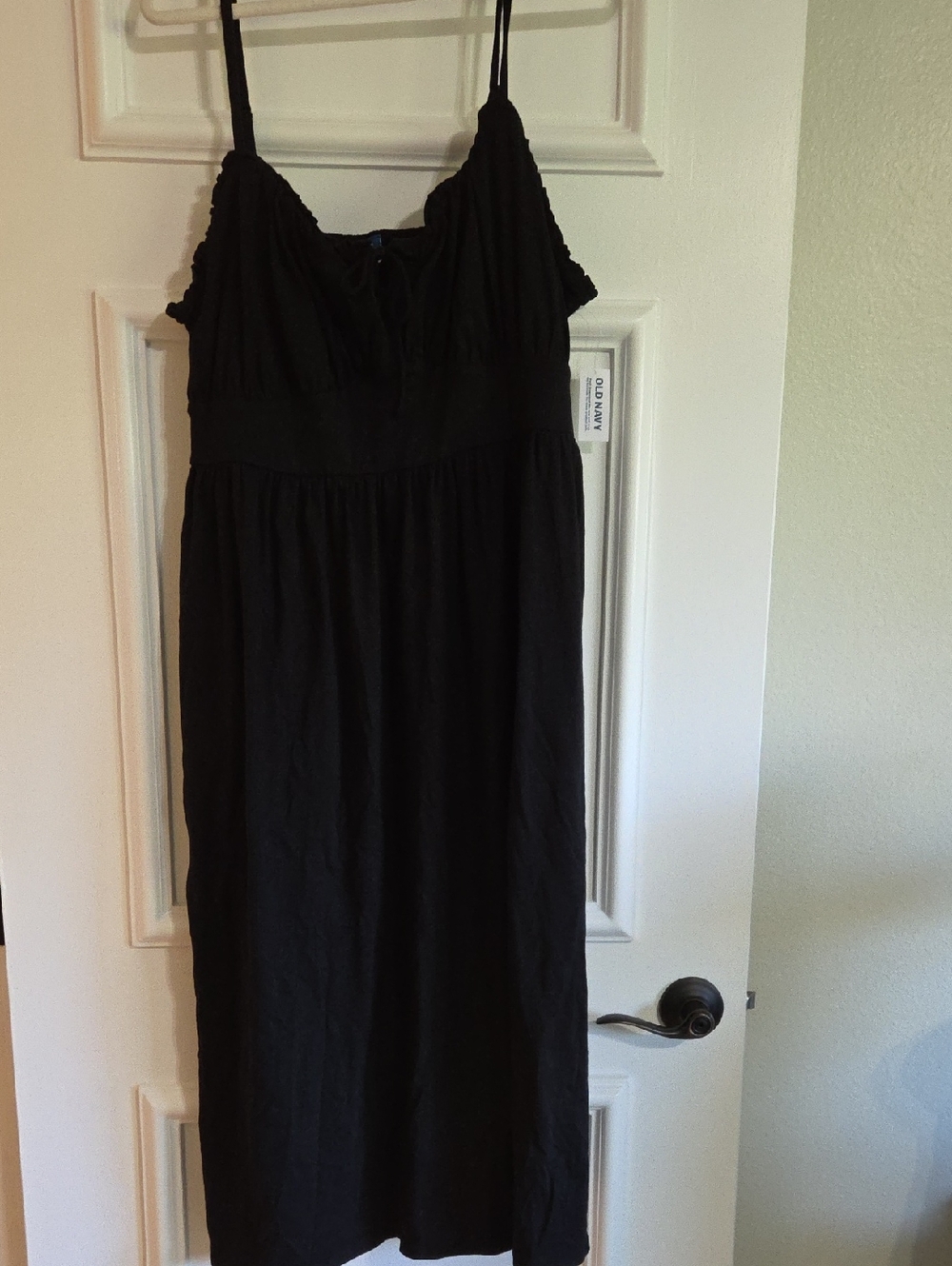 Old Navy Black Midi Dress With Pockets Women's XL NWT